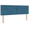 Image de vidaXL Tête de lit Bleu foncé 144 cm Velours