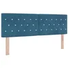 Image de vidaXL Tête de lit Bleu foncé 160 cm Velours