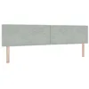 Image de vidaXL Tête de lit avec tête de lit Gris Clair 200 cm Cuir synthétique, Tête de lit rectangulaire Moderne, rembourrée en Simili Cuir, Accessoire déco pour lit