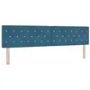 Image de vidaXL Tête de lit Bleu foncé 200 cm Velours, Têtière en Velours Moderne, Durable, réglable, pièce rembourrée, décor de Luxe, Design Pratique