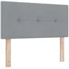 Image de vidaXL Tête de lit avec tête de lit Gris Clair 90 cm Tissu, Décor de Chambre Moderne, tête de lit rembourrée réglable, Cadre de lit stylé et Gain de Place