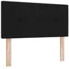 Image de vidaXL Tête de lit avec tête de lit Noir 90 cm Tissu, Tête de lit rectangulaire élégante, Hauteur Ajustable - mobilier Moderne, Design rempli de Mousse Chic