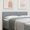 Image de vidaXL Tête de lit réglable en hauteur Gris clair 160 cm tissu