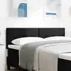 Image de vidaXL Tête de lit réglable en hauteur Noir 160 cm tissu