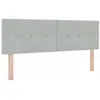 Image de vidaXL Tête de lit avec tête de lit Gris Clair 160 cm Cuir synthétique, Déco Moderne, tête de lit réglable avec Design rembourré, Meuble Chic pour Votre Salon Contemporain