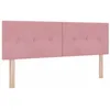 Image de vidaXL Tête de lit Rose 160 cm Velours, Décor Moderne Chambre, tête de lit en Velours stylée, Design Minimaliste, Panneau rembourré résistant
