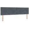 Image de vidaXL Tête de lit Gris foncé 180 cm Velours, Décor Moderne Chambre, tête de lit en Velours stylée, Design Minimaliste, Panneau rembourré résistant