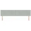 Image de vidaXL Tête de lit Gris Clair 200 cm Velours