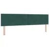Image de vidaXL Tête de lit Vert foncé 200 cm Velours, Décor Moderne Chambre, tête de lit en Velours stylée, Design Minimaliste, Panneau rembourré résistant