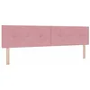 Image de vidaXL Tête de lit Rose 200 cm Velours