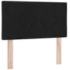 Image de vidaXL Tête de lit Noir 80 cm Tissu, Tête de lit rectangulaire Moderne, Tissu Chic pour Confort stylé, Meuble Durable pour Votre Chambre