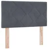 Image de vidaXL Tête de lit avec tête de lit Gris foncé 80 cm Velours, Chambre Moderne, tête de lit rectangulaire, Cadre de lit rembourré, Confort et Style Minimaliste