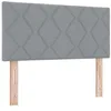 Image de vidaXL Tête de lit avec tête de lit Gris Clair 90 cm Cuir synthétique, Tête de lit rectangulaire Ajustable en Mousse, Design épuré, Meuble Tendance pour Un Joli Style de Chambre