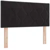 Image de vidaXL Tête de lit avec tête de lit Noir 90 cm Velours, Chambre Moderne, tête de lit rectangulaire, Cadre de lit rembourré, Confort et Style Minimaliste