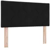 Image de vidaXL Tête de lit avec tête de lit Noir 100 cm Cuir synthétique, Tête de lit rectangulaire Ajustable en Mousse, Design épuré, Meuble Tendance pour Un Joli Style de Chambre