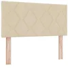 Image de vidaXL Tête de lit avec tête de lit Crème 100 cm Cuir synthétique, Tête de lit rectangulaire Ajustable en Mousse, Design épuré, Meuble Tendance pour Un Joli Style de Chambre