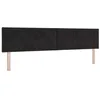 Image de vidaXL Tête de lit Noir 200 cm Velours, Tête de lit Moderne, Accessoire Sympa pour Le lit, Confort Optimal, Mousse Durable, Upgrade déco Chambre