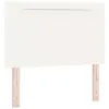 Image de vidaXL Tête de lit LED Blanc 100 cm Cuir synthétique, Sommiers réglables, Forme rectangulaire, Meuble Moderne, éclairage intégré, améliorations stylées pour la déco de Chambre