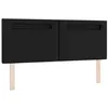Image de vidaXL Tête de lit LED Noir 144 cm Cuir synthétique, Sommiers réglables, Forme rectangulaire, Meuble Moderne, éclairage intégré, améliorations stylées pour la déco de Chambre