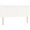 Image de vidaXL Tête de lit LED Blanc 160 cm Cuir synthétique, Sommiers réglables, Forme rectangulaire, Meuble Moderne, éclairage intégré, améliorations stylées pour la déco de Chambre
