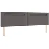 Image de vidaXL Tête de lit LED Gris 200 cm Cuir synthétique, Sommiers réglables, Forme rectangulaire, Meuble Moderne, éclairage intégré, améliorations stylées pour la déco de Chambre