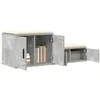 Image de vidaXL Armoire de Rangement 2 pcs Gris béton 118 x 41 x 40 cm, Buffet, Moderne, rectangulaire, Rangement stylé, Meuble Multi-usages, Pratique pour la Maison