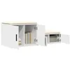 Image de vidaXL Armoire de Rangement 2 pcs Blanc 108 x 41 x 40 cm, Rangement Moderne pour la Salle à Manger, Meuble rectangulaire, Solution stylée et Fonctionnelle