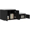 Image de vidaXL Armoire de Rangement 2 pcs Chêne Noir 108 x 41 x 40 cm, Rangement Moderne pour la Salle à Manger, Meuble rectangulaire, Solution stylée et Fonctionnelle