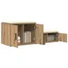 Image de vidaXL Armoire de Rangement 2 pcs Chêne Artisanal 103 x 41 x 40 cm, Rangement Moderne pour la Salle à Manger, Meuble rectangulaire, Solution stylée et Fonctionnelle