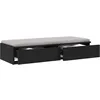 Image de vidaXL Tiroirs de lit Chêne Noir 90 x 36,5 x 16,5 cm Bois d'ingénierie, Mobilier de Chambre Minimaliste, Rangement stylé, Solution spacieuse, boîte en Bois Durable, Design Gain de Place