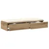 Image de vidaXL Tiroirs de lit avec tiroir Chêne Artisanal 90 x 36,5 x 16,5 cm, Mobilier de Chambre Minimaliste, Rangement stylé, Solution spacieuse, boîte en Bois Durable, Design Gain de Place