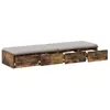 Image de vidaXL Tiroirs de lit avec tiroir Chêne fumé 120 x 36,5 x 16,5 cm, Rangement généreux, déco Minimaliste, Meuble stylé pour Chambre, tiroir Moderne avec Ouverture Push
