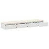 Image de vidaXL Tiroirs de lit Blanc 140 x 36,5 x 16,5 cm Bois d'ingénierie, Mobilier de Chambre Minimaliste, Rangement stylé, Solution spacieuse, boîte en Bois Durable, Design Gain de Place