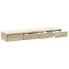 Image de vidaXL Tiroirs de lit avec tiroir Chêne Sonoma 135 x 36,5 x 16,5 cm, Mobilier de Chambre Minimaliste, Rangement stylé, Solution spacieuse, boîte en Bois Durable, Design Gain de Place