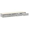Image de vidaXL Tiroirs de lit avec tiroir Gris béton 135 x 36,5 x 16,5 cm, Mobilier de Chambre Minimaliste, Rangement stylé, Solution spacieuse, boîte en Bois Durable, Design Gain de Place