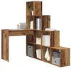 Image de vidaXL Bureau d'angle Bois Ancien 101,5 x 149,5 x 149,5 cm, Bureau d'angle Moderne, Table compacte pour ordi, Espace de Travail, écriture et Rangement à la Maison