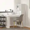 Image de vidaXL Bureau avec étagère Blanc 122 x 67 x 145 cm Bois d'ingénierie