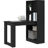 Image de vidaXL Bureau Chêne Noir 122 x 67 x 145 cm Bois d'ingénierie, Bureau Moderne pour Maison, Bureau Compact, Rangement Pratique, Style Sympa, Travail agréablement