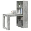 Image de vidaXL Bureau Gris béton 122 x 67 x 145 cm Bois d'ingénierie, Bureau Moderne pour Maison, Bureau Compact, Rangement Pratique, Style Sympa, Travail agréablement