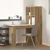 Image de vidaXL Bureau Chêne artisanal 122 x 67 x 145 cm Bois d'ingénierie