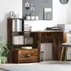 Image de vidaXL Bureau Chêne fumé 131,5 x 50 x 106,5 cm Bois d'ingénierie