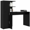 Image de vidaXL Bureau 2 pcs Chêne Noir, Bureau Moderne, Table Ergonomique pour chez soi, Meuble stylé pour Travailler, Espace Durable pour la productivité