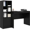 Image de vidaXL Bureau avec tiroir 2 pcs Chêne Noir, Bureau Moderne, Meuble de Travail résistant, Station d'accueil Pratique pour Booster ta productivité