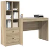 Image de vidaXL Bureau avec tiroir 2 pcs Chêne Sonoma, Bureau Moderne, Meuble de Travail résistant, Station d'accueil Pratique pour Booster ta productivité