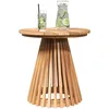 Image de vidaXL Table d'appoint Marron 50 x 50 x 49,5 cm Bois de Teck Massif
