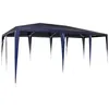 Image de vidaXL Tente de fête Bleu 600 x 400 x 266 cm Polyéthylène et Acier, Tente Moderne Pliable pour Jardin et terrasse, Protection Durable pour événements, fêtes, Mariages
