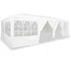 Image de vidaXL Tente de fête Blanc 800 x 400 x 266 cm Polyester et Acier, Auvent extérieur, pavillon Moderne, Tente Anti-UV pour événements, Structure Parfaite pour Vos fêtes