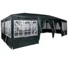Image de vidaXL Tente de fête Vert 800 x 400 x 266 cm Polyéthylène, Tente de Jardin, abri Portable et Pliable, Protection UV, pavillon résistant aux intempéries