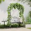 Image de vidaXL Banc de jardin Noir 121 x 48 x 200 cm Acier