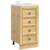 Image de vidaXL Armoire avec tiroir Miel 40 x 46 x 81,5 cm Pin massif, Cuisine, design rectangulaire, style traditionnel, pieds ajustables, rangement spacieux pour tous tes besoins culinaires, installation pol